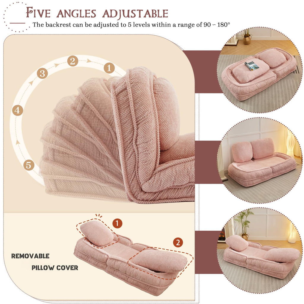 A human-shaped dog bed with a cushion for adults and pets, which can be converted into a recliner sofa bed. It has 5 adjustable positions. Suitable for bedrooms, living rooms or offices.